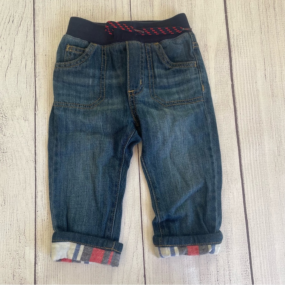 Gymboree Denim Jeans With Rolled Cuffs Size 12-18 months